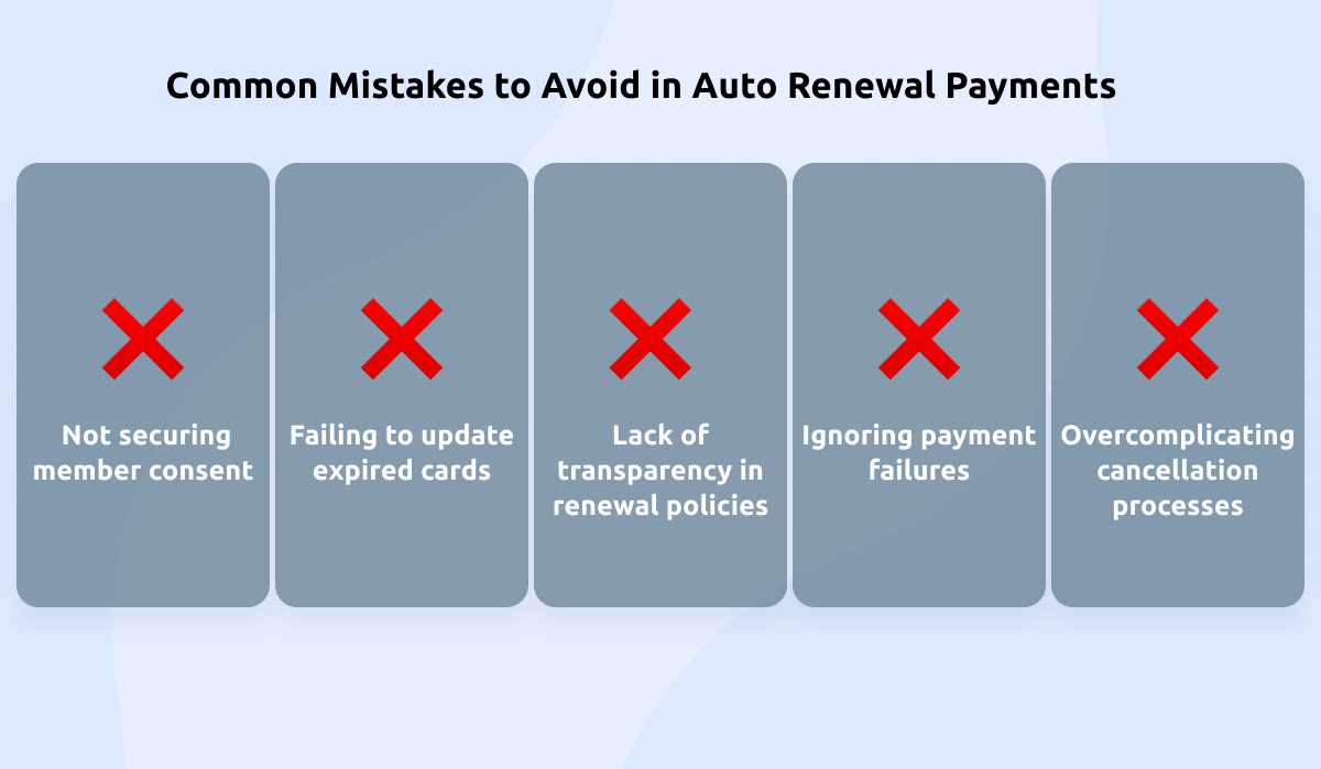 common mistakes in renewals