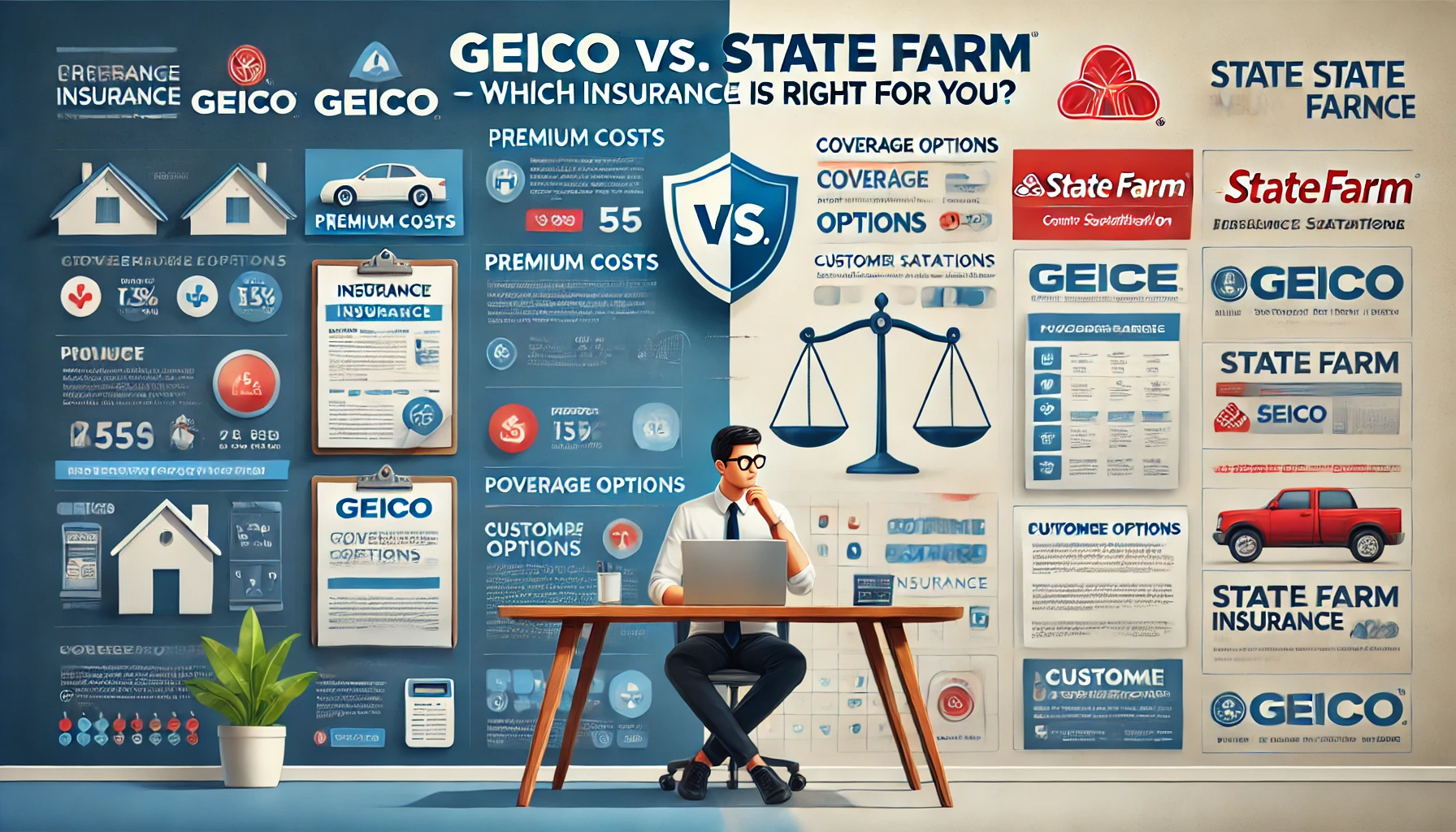 compare state farm and geico auto options
